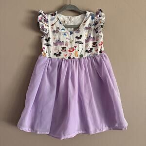 Pistol and Arrow Handmade Disney Print Magic Kingdom Dress Size 3